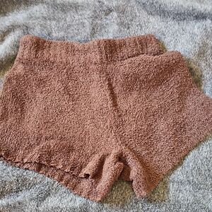 Skims Cozy Brown Fleece Shorts - 2X/3X
